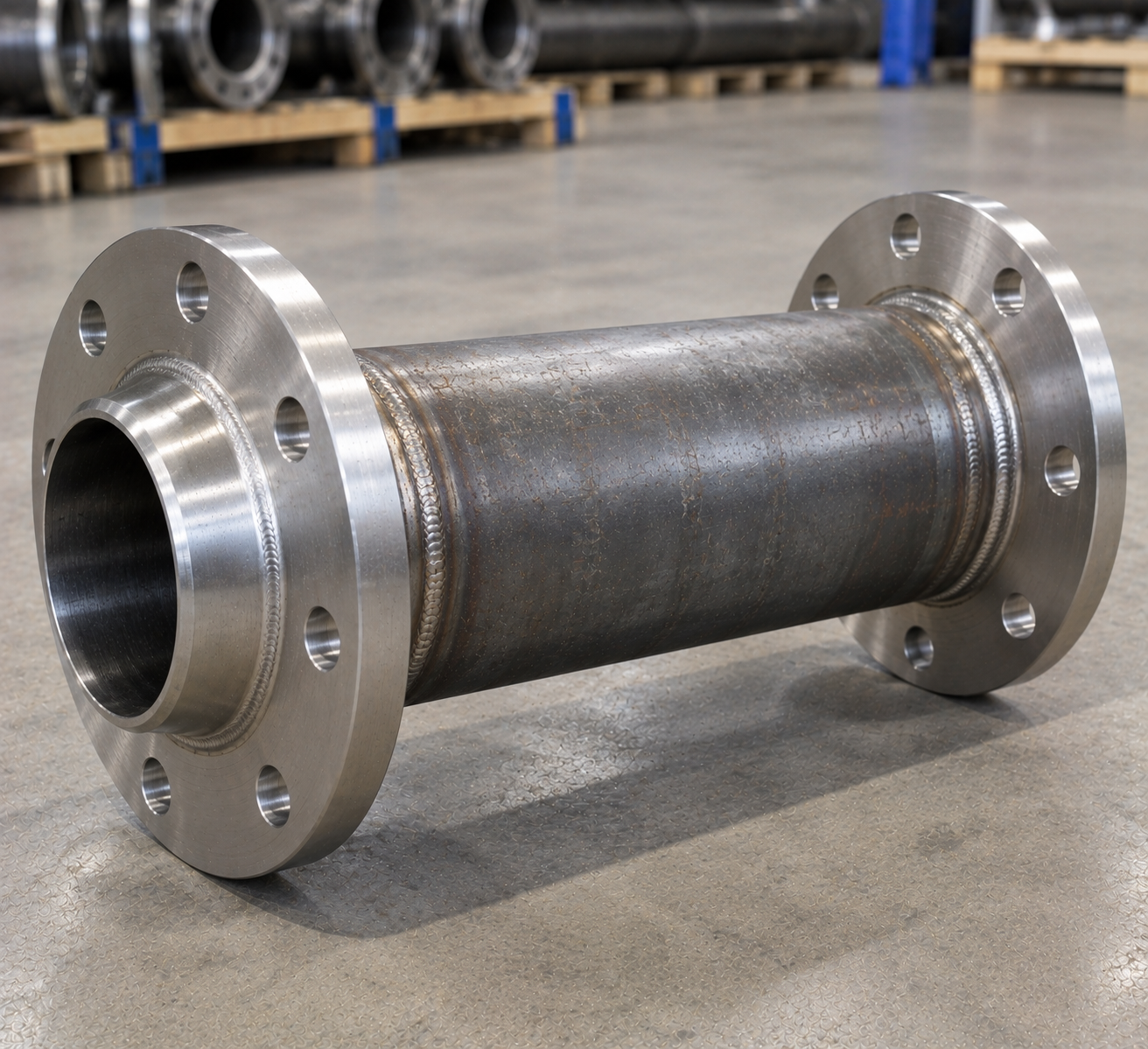 pipe puddle flanged assembly for a concrete pipe penetration
